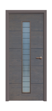 Дверь Scandi 069, цвет серый бейц, остекленная - фото 1