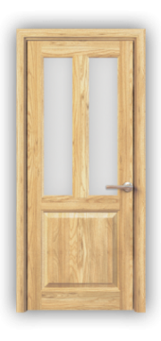 Дверь из массива сосны ECO 4320, без покрытия, остекленная - фото 1