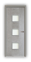 Дверь Standart 070, цвет дуб платиновый, остекленная - превью фото 1