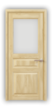 Дверь из массива сосны ECO 4310, без покрытия, остекленная - фото 1
