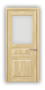 Дверь из массива сосны ECO 4310, без покрытия, остекленная - превью фото 1