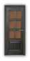 Двери Velmi 09-5111, цвет дуб мореный, остекленная - превью фото 1