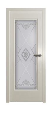 Дверь Velmi 04-102, цвет эмаль ваниль, остекленная - фото 1