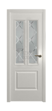 Дверь Velmi 08-603, цвет белая эмаль, остекленная - фото 1