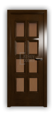 Дверь Velmi 10-146, цвет дуб тон 46, остекленная
