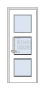 Дверь Velmi 06-104,цвет антрацит, остекленная - превью фото 1