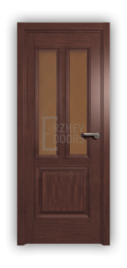 Дверь Velmi 08-221, цвет сапели, остекленная - фото 1
