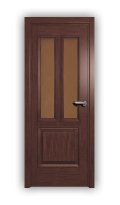 Дверь Velmi 08-221, цвет сапели, остекленная