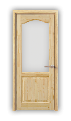 Дверь из массива сосны ECO 4220, без покрытия, остекленная