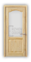 Дверь из массива сосны ECO 4220, без покрытия, остекленная - превью фото 1