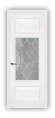 Дверь Velmi 03-603, цвет эмаль белая, остекленная