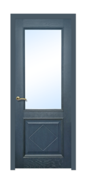 Дверь Velmi 01-104, цвет антрацит, остекленная - фото 1