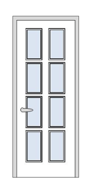Дверь Velmi 10-104, цвет антрацит, остекленная - фото 1