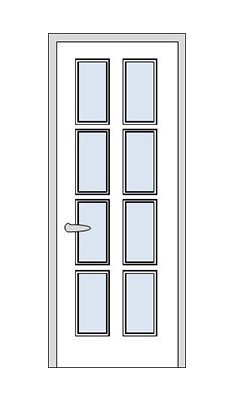 Дверь Velmi 10-104, цвет антрацит, остекленная