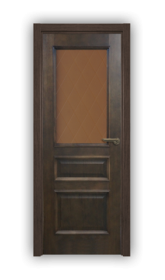 Дверь Velmi 02-144, цвет дуб тон 44, остекленная