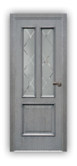 Дверь Velmi 08-109, цвет серая патина, остекленная