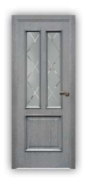 Дверь Velmi 08-109, цвет серая патина, остекленная - фото 1