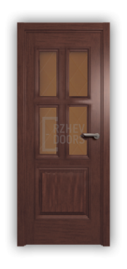 Дверь Velmi 07-221, цвет сапели, остекленная - фото 1