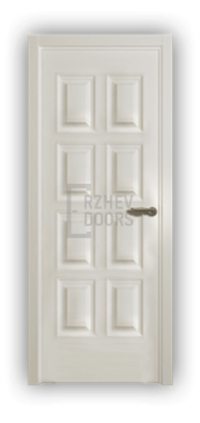 Дверь Velmi 10-701, цвет патина белая с золотом, глухая - фото 1