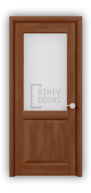 Дверь из массива сосны ECO 4213, покрытие - светло-коричневый лак, остекленная - фото 1