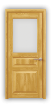 Дверь из массива сосны ECO 4311, покрытие - прозрачный лак, остекленная - фото 1