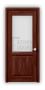 Дверь из массива сосны ECO 4214, покрытие - темно-коричневый лак, остекленная - превью фото 1