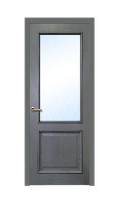 Дверь Velmi 01-109, цвет серая патина, остекленная