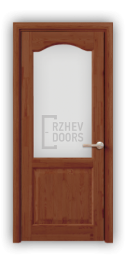 Дверь из массива сосны ECO 4223, покрытие светло-коричневый лак, остекленная - фото 1