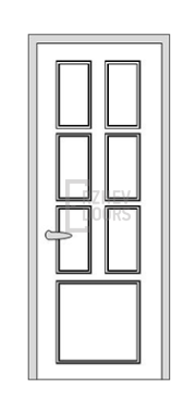 Дверь Velmi 09-801, цвет белый ясень, глухая - фото 1