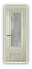 Door Lusso 01-103, color Ivory, glassed-in