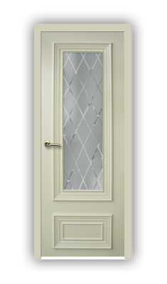 Дверь Lusso 01-103, цвет слоновая кость, остекленная