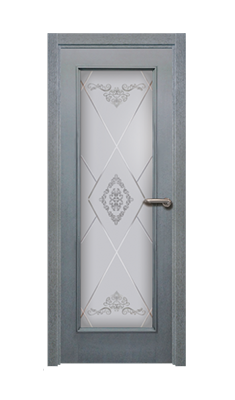 Дверь Velmi 04-109, цвет дуб серая патина, остекленная