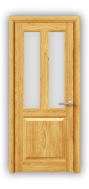 Дверь из массива сосны ECO 4321, покрытие - прозрачный лак, остекленная - фото 1