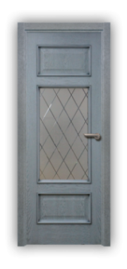 Дверь Velmi 03-109, цвет серая патина, остекленная - фото 1