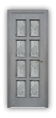 Дверь Velmi 10-109, цвет серая патина, остекленная - фото 1