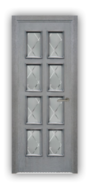 Дверь Velmi 10-109, цвет серая патина, остекленная - фото 1