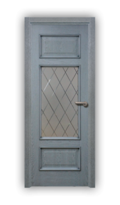 Дверь Velmi 03-109, цвет серая патина, остекленная