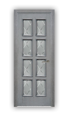 Дверь Velmi 10-109, цвет серая патина, остекленная