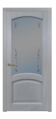 Дверь Neoclassic 829, цвет серая патина, остекленная - фото 1