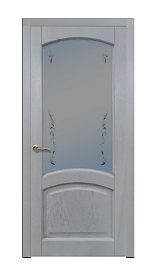 Дверь Neoclassic 829, цвет серая патина, остекленная
