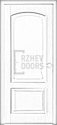 Дверь Neoclassic 810, цвет патина серебро, остекленная - фото 1