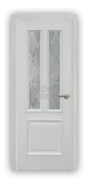 Дверь Velmi 08-801, цвет белый ясень, остекленная - фото 1