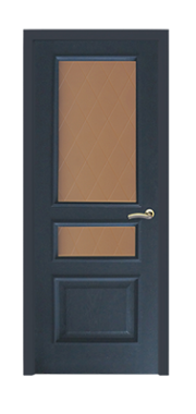 Дверь Velmi 02-104, цвет антрацит, остекленная - фото 1