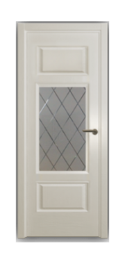 Дверь Velmi 03-102, цвет эмаль ваниль, остекленная - фото 1