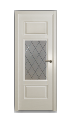 Дверь Velmi 03-102, цвет эмаль ваниль, остекленная