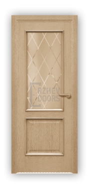 Дверь Velmi 01-105, цвет БЕЖ, остекленная - фото 1