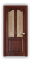 Дверь из массива сосны ECO 4324, покрытие - темно-коричневый лак, остекленная - превью фото 1