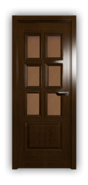 Дверь Velmi 09-146, цвет дуб тон 46, остекленная - фото 1