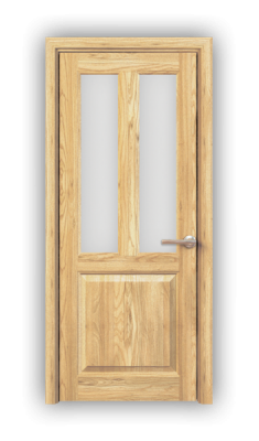 Дверь из массива сосны ECO 4320, без покрытия, остекленная