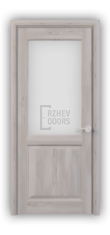 Дверь из массива сосны ECO 4212, покрытие - белый воск, остекленная